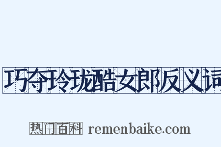 巧夺玲珑酷女郎反义词是什么意思的图片